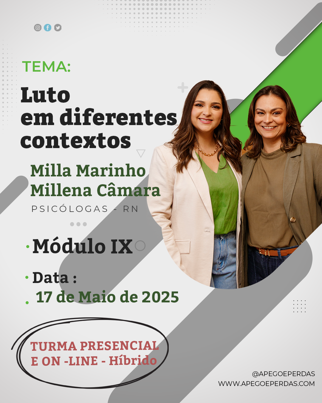 IX Módulo – 17 de Maio de 2025 O Luto em diferentes contextos