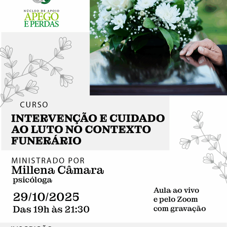 Curso: intervenção e cuidado ao luto no contexto funerário