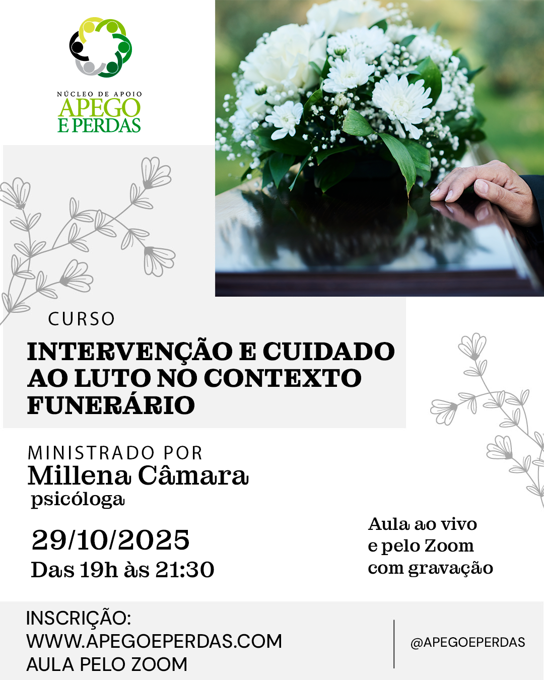 Curso: intervenção e cuidado ao luto no contexto funerário